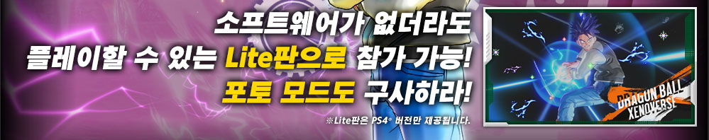 소프트웨어가 없더라도 플레이할 수 있는 Lite판으로 참가 가능!